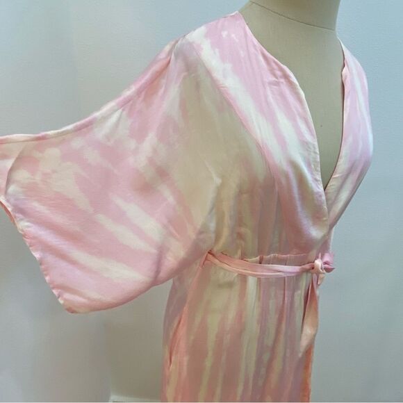 StarkX Women's Silky Maya Maxi Dress in Pink Tie-Dye Sz Small NWT - Picture 4 of 8